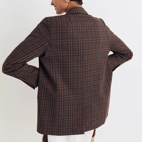 Madewell Caldwell Double-Breasted Blazer in Hedden Plaid - Picture 4 of 12